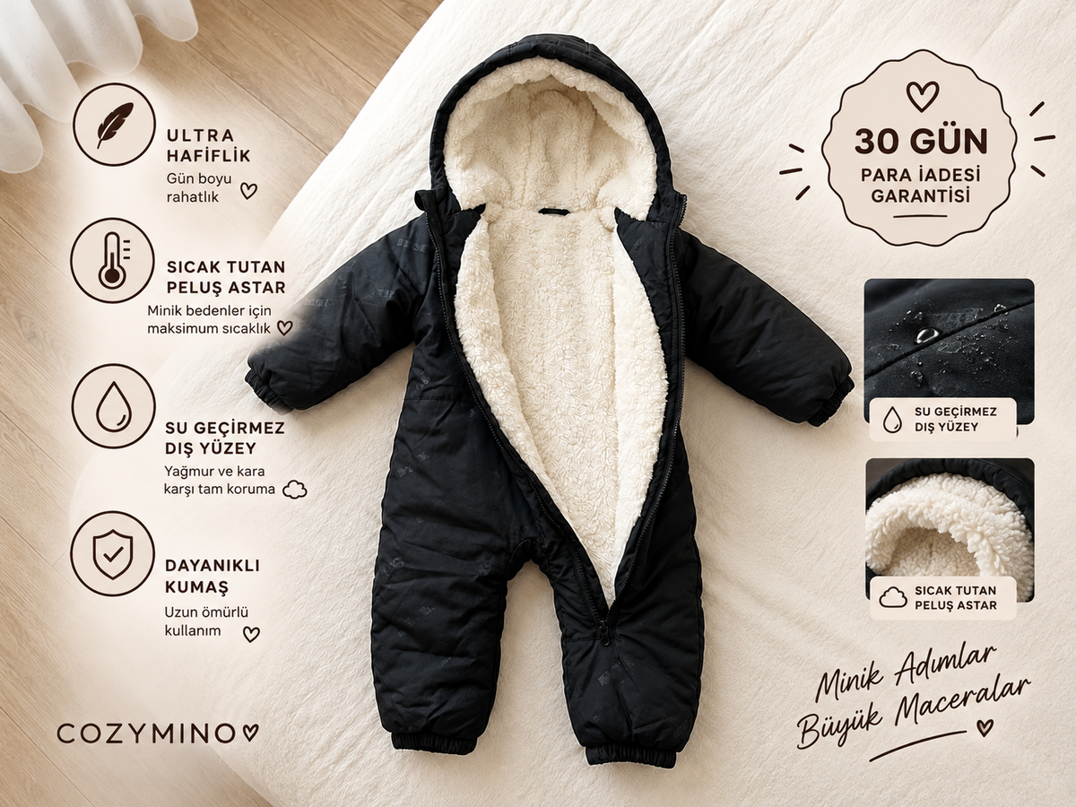 Cozymino  Su Geçirmez Peluş Tulum